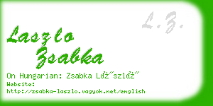 laszlo zsabka business card